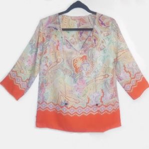 NWOT St. Tropez West Paisley Tunic Size S